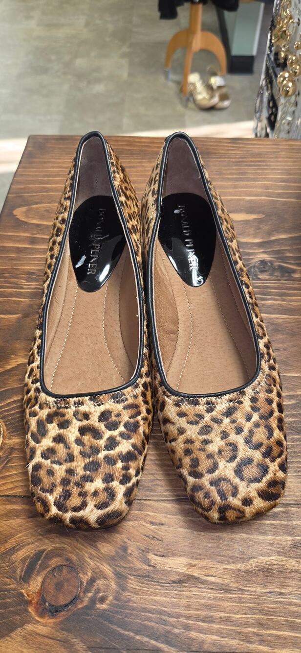 New Donald Pliner Dreww Ballet Pump Genuine Calfskin leopard